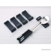 BLACK&WHITE Ceramic Ceramic Spoon and Chopstick Rest Fork Knife Holder 5PCS Made in Korea (Black) - B0795DH92Q